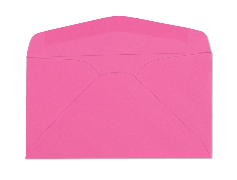 EnDoc 6 3/4 Pink Colored Envelopes - 24lb Paper Colored envelopes Letter Size for Offices, Holiday, Invoices, Mailings - 3 5/8 x 6 1/2 Inches - 50 Pack - Image 2